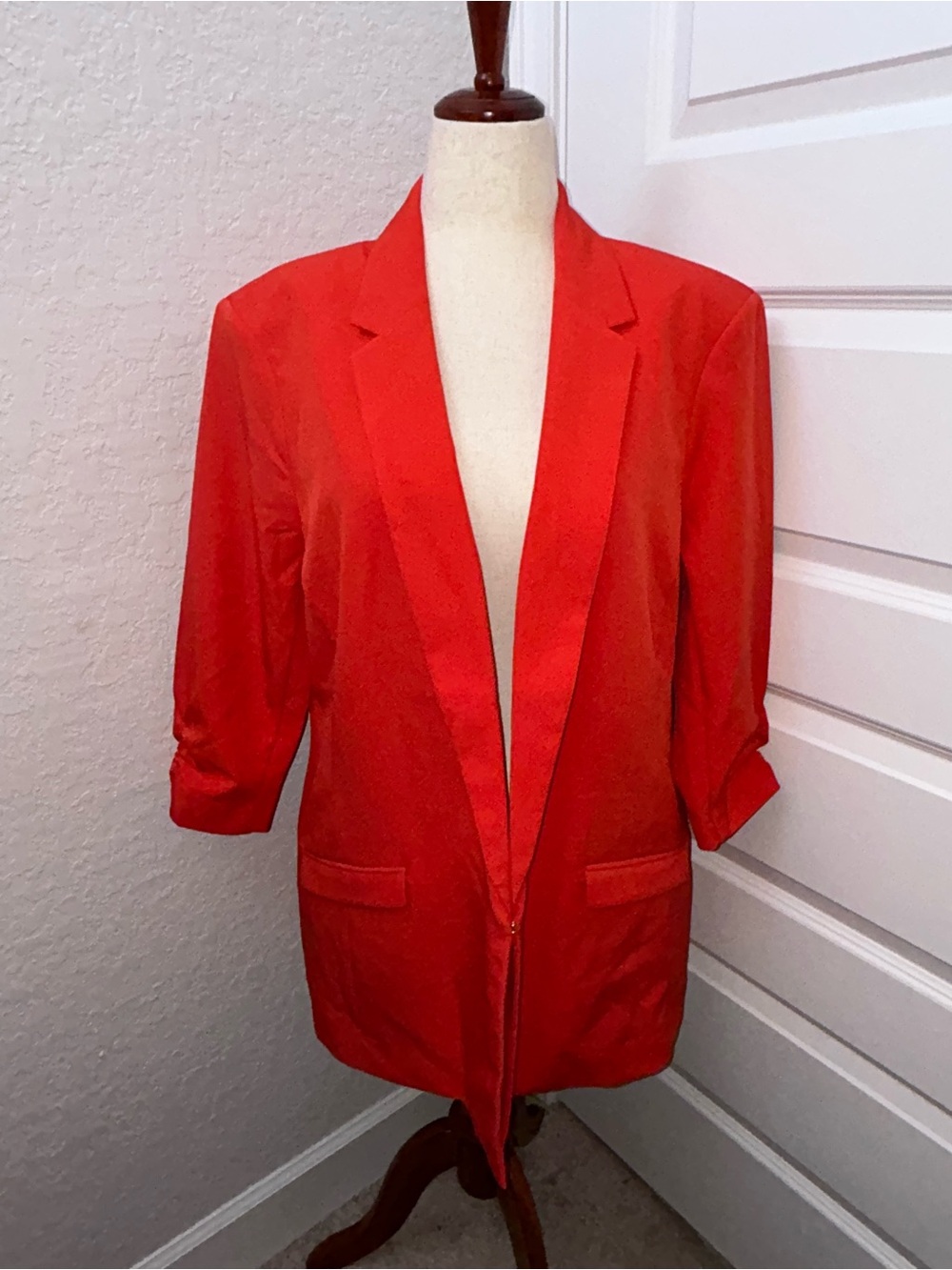 New, I.N.C International Concepts 3/4 Lenth Ruched Sleeves Blazer Jacket